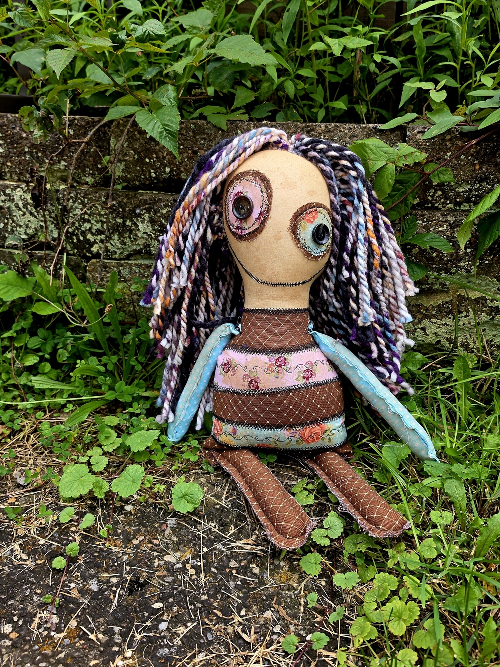Dumpster Dollies Tallulah Tanglewood OOAK Primitive Folk Art Rag Doll